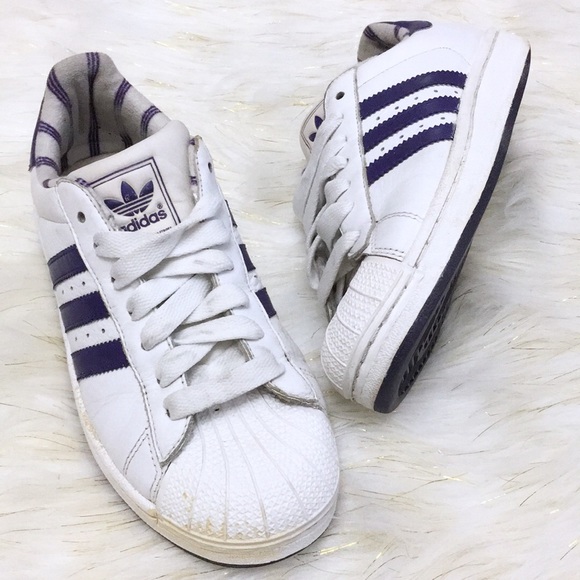 adidas superstar white and purple